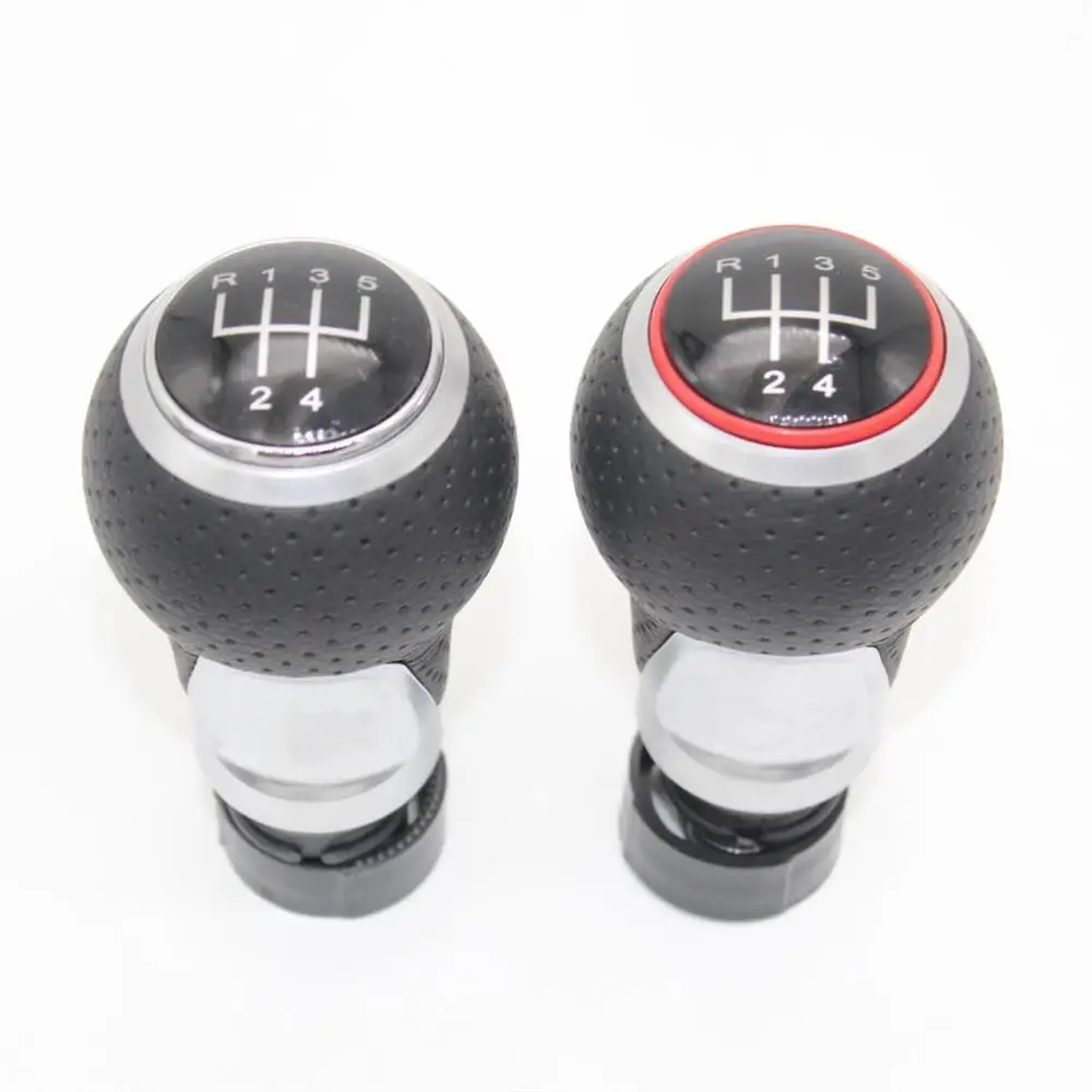 For Audi A1 2011 2012 2013 2014 2015 2016 2017 2018 Car 5 / 6 Speed 12 mm Insert Hole Gear Stick Shift Level Knob Leather Cover - Image 3