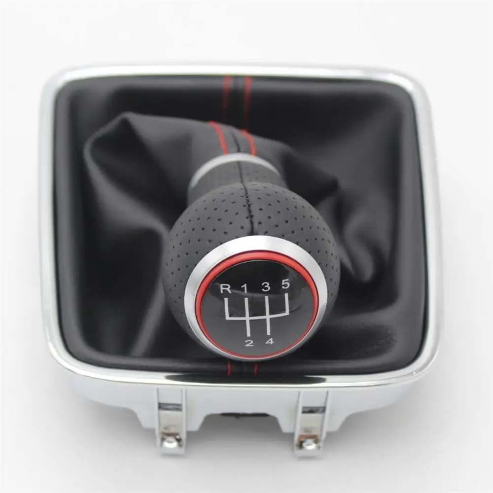 For VW Golf Plus 2005 2006 2007 2008 2009 2010 2011 2012 2013 2014 Car-Styling 5 Speed Car Gear Stick Shift Knob PU Leather Boot - Image 2