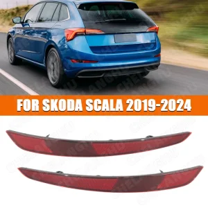 Rear Bumper Reflectors Lights For Skoda Scala 2019 2020 2021 2022 2023 2024 Warning Lamps Stop Lamps Brake Light 657945701A